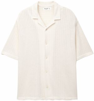Pull&Bear Košeľa  biela ako vlna