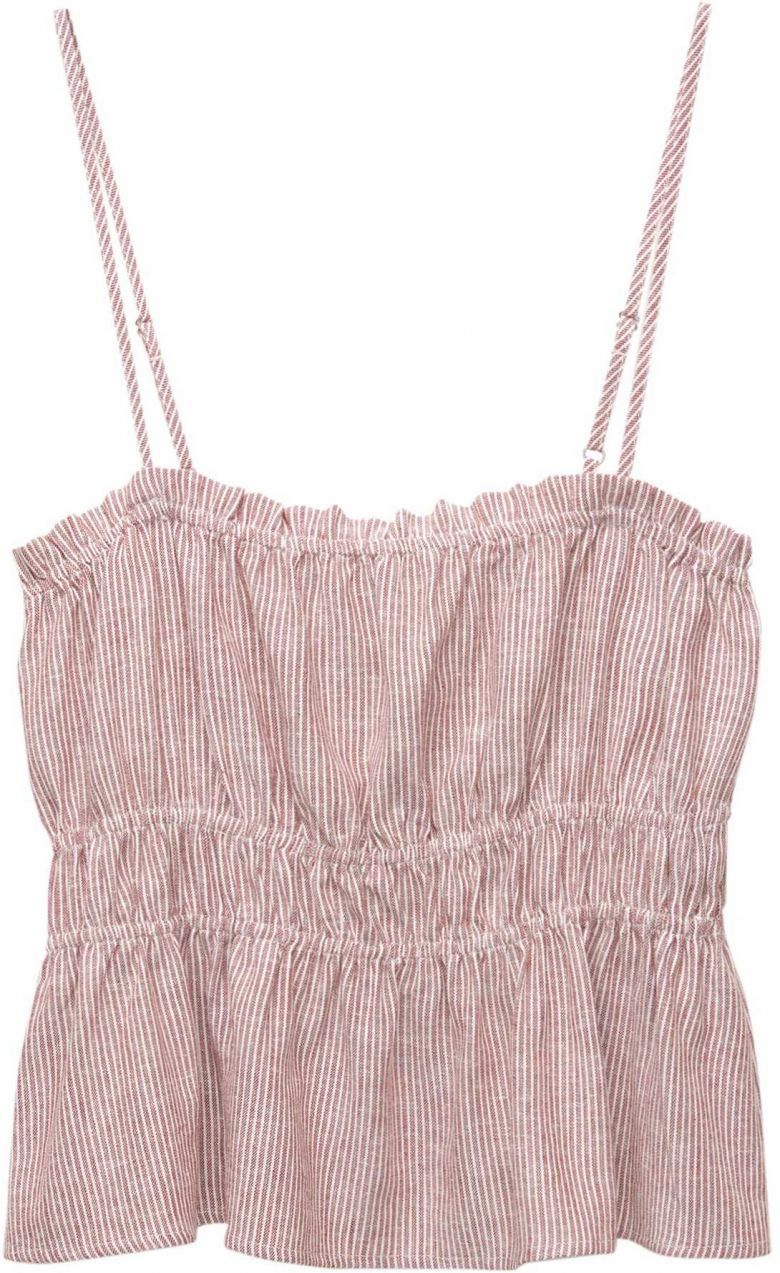 Pull&Bear Top  burgundská / biela
