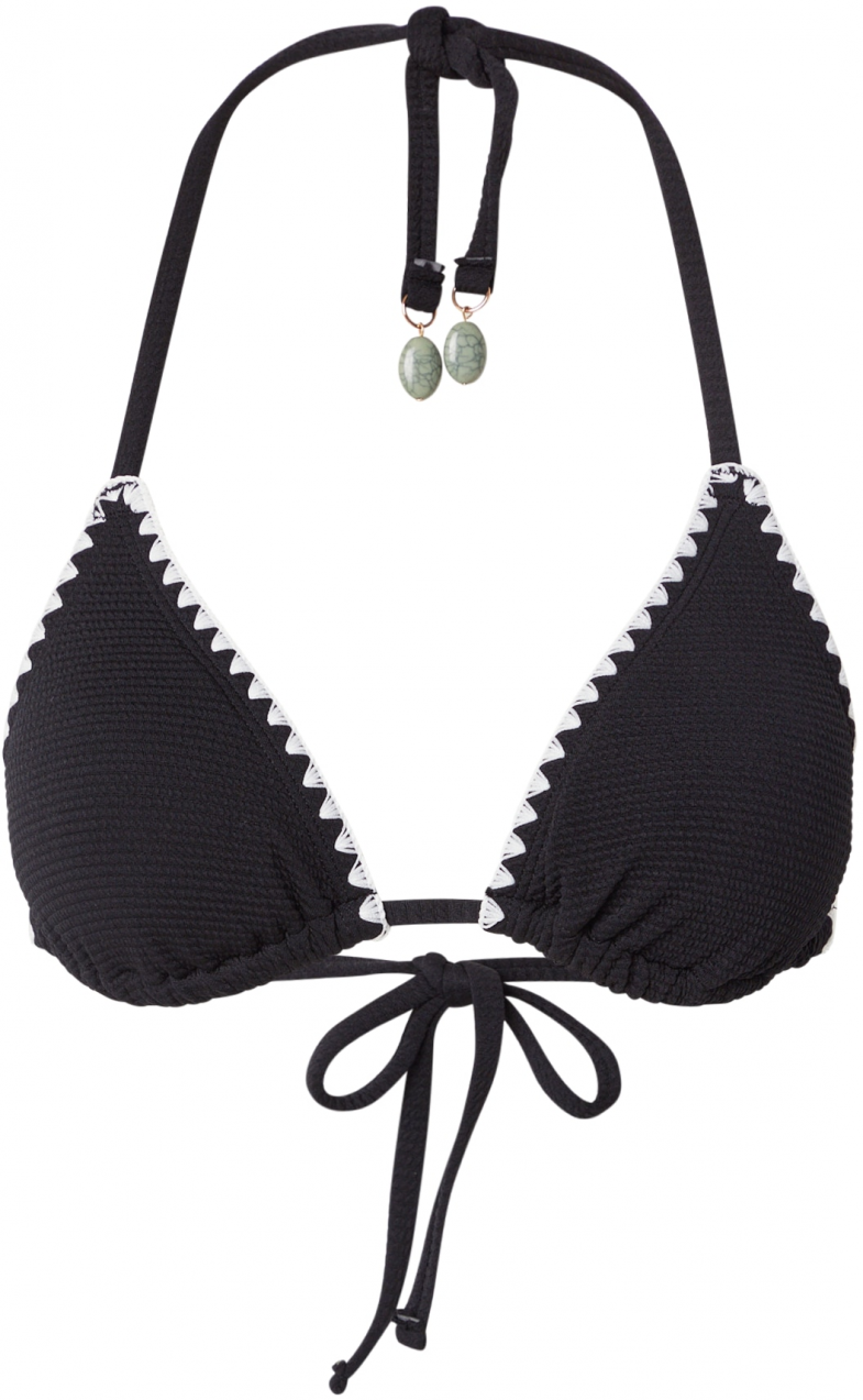 Hunkemöller Bikinový top 'Kenya'  čierna / biela