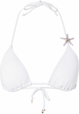 GUESS Bikinový top  zlatá / priehľadná / biela