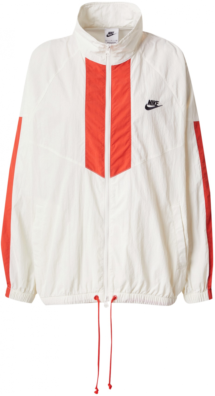 Nike Sportswear Prechodná bunda  krémová / tmavooranžová / čierna