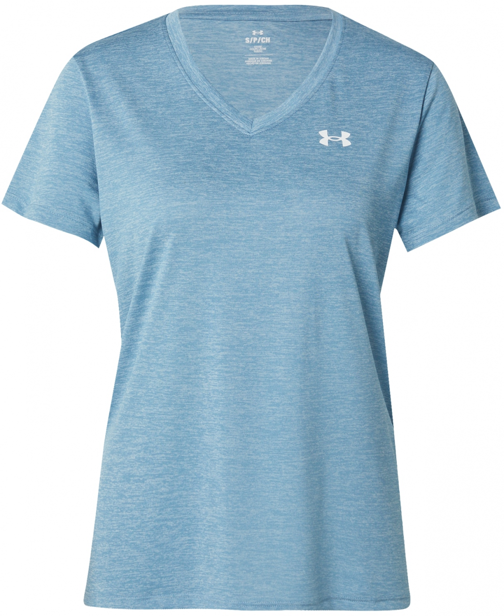 UNDER ARMOUR Funkčné tričko 'Twist'  modrosivá / biela
