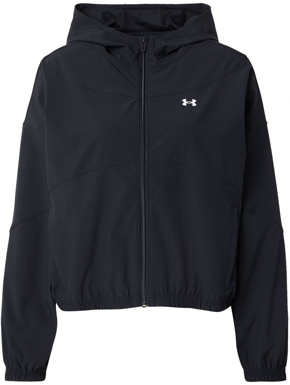 UNDER ARMOUR Športová bunda 'Rival'  čierna / biela