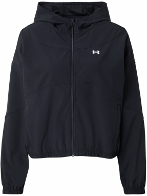 UNDER ARMOUR Športová bunda 'Rival'  čierna / biela