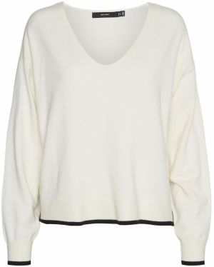 VERO MODA Sveter 'Breeze'  krémová / čierna