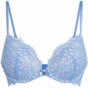 Hunkemöller Podprsenka 'Marine'  svetlomodrá