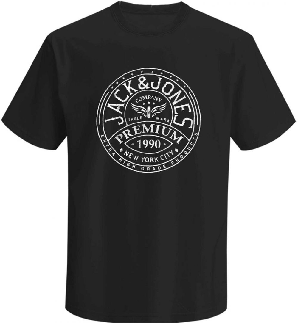 Jack & Jones Premium Tričko 'JPRBLUZACK'  čierna / biela