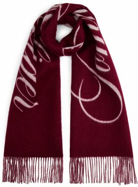TOMMY HILFIGER Šál  farba lesného ovocia / biela
