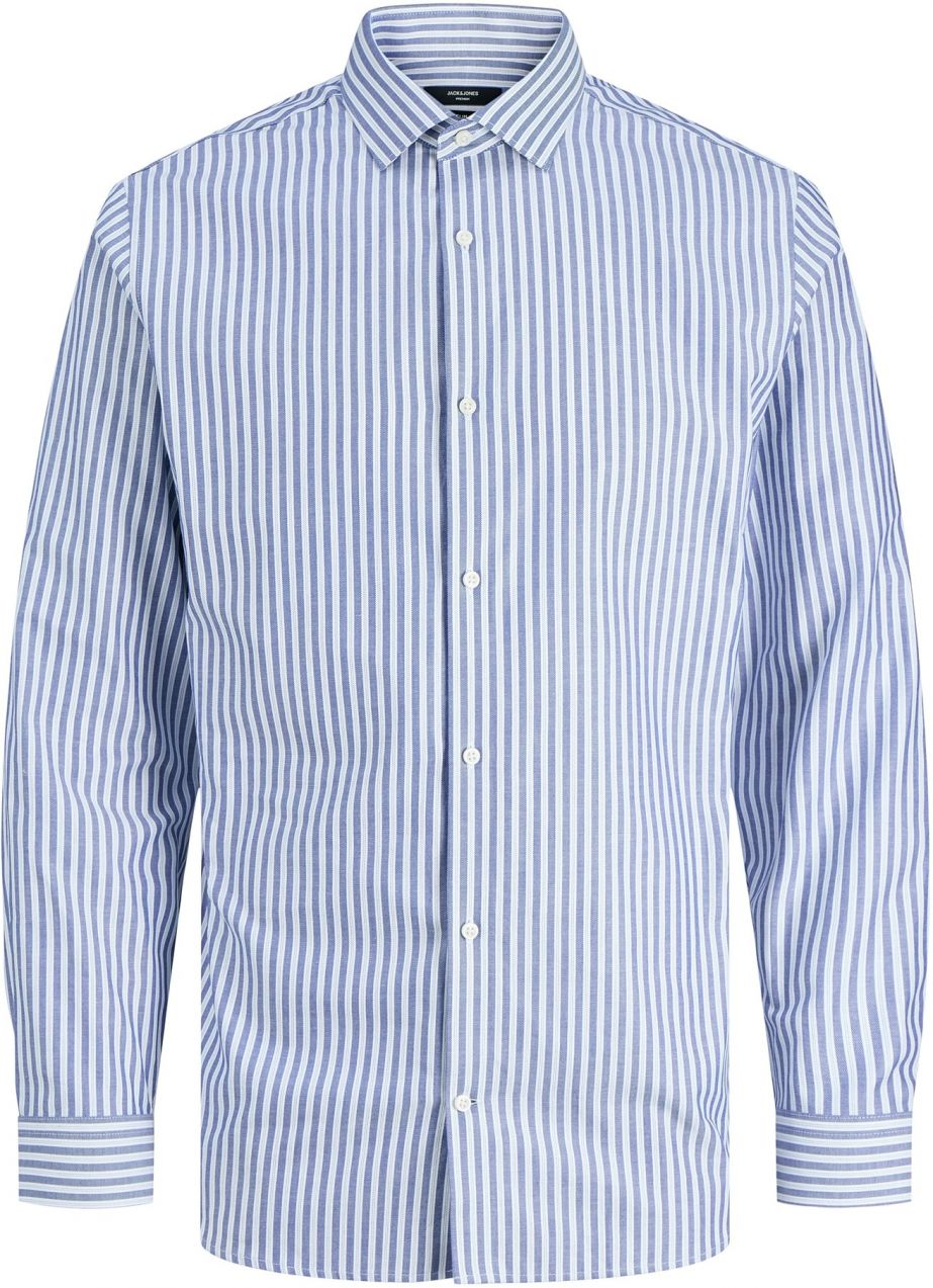 JACK & JONES Košeľa 'JPRBLAPARKER'  tmavomodrá / biela