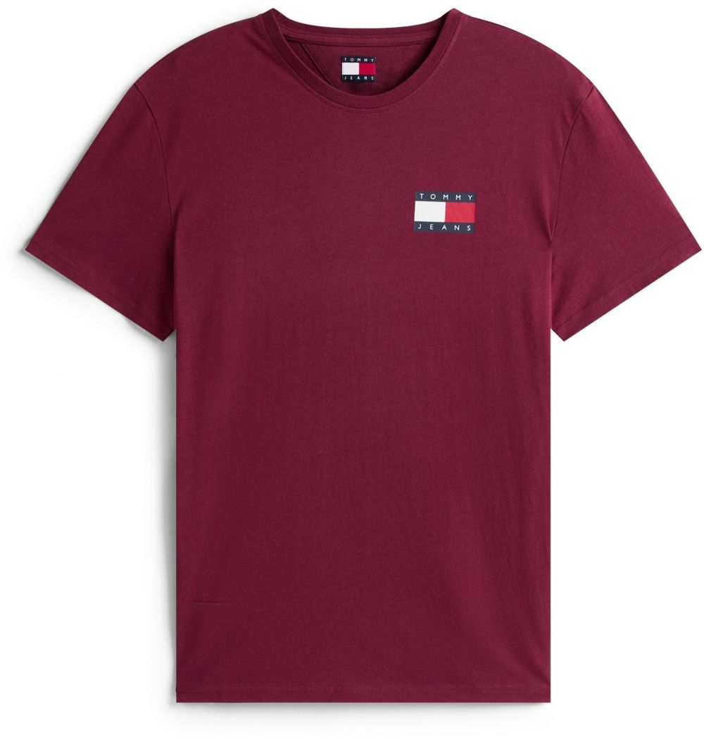 Tommy Jeans Tričko 'ESSENTIAL'  tmavočervená