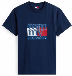 Tommy Jeans Tričko  modrá / námornícka modrá / červená / biela