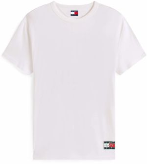 Tommy Jeans Tričko 'ATHL DEPT'  nebielená / námornícka modrá / svetlozelená / červená