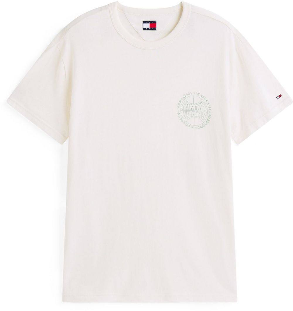 Tommy Jeans Tričko  zelená / biela