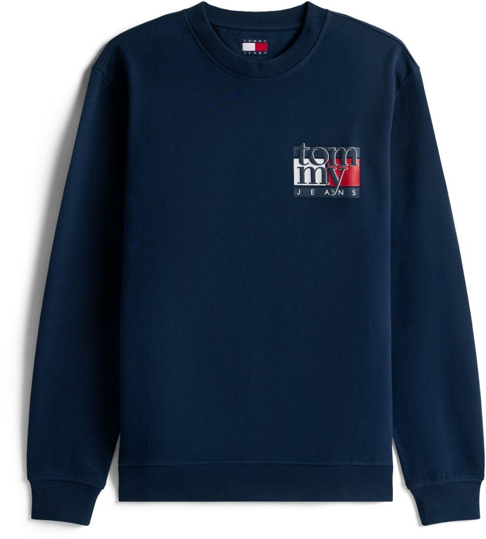 Tommy Jeans Mikina  námornícka modrá / červená / biela