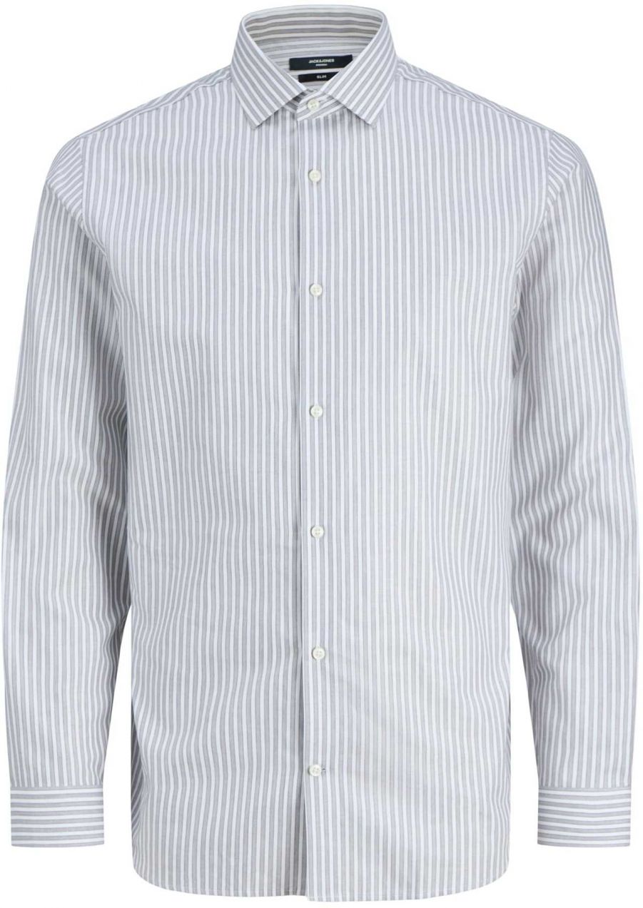 JACK & JONES Košeľa 'JPRBLAPARKER'  sivá / čierna / biela