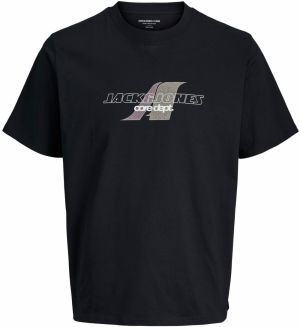 JACK & JONES Tričko 'JCOTIER'  svetlofialová / čierna / biela