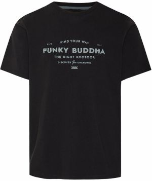 Funky Buddha Tričko  sivá / čierna
