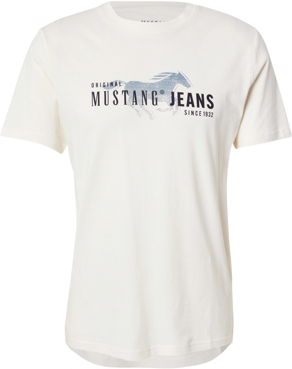 MUSTANG Tričko 'AUSTIN'  zafírová / čierna / biela
