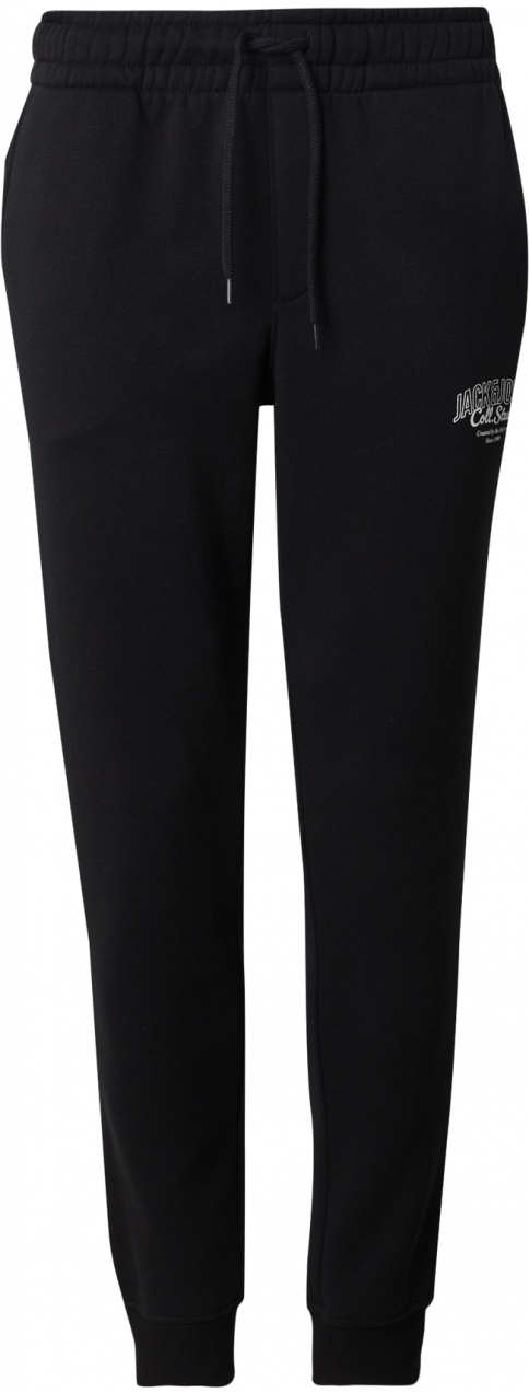 JACK & JONES Nohavice 'JPSTGORDON MAKOTO'  čierna / biela