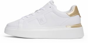 TOMMY HILFIGER Nízke tenisky  zlatá / biela