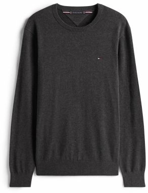 TOMMY HILFIGER Sveter 'ESSENTIAL'  sivá melírovaná