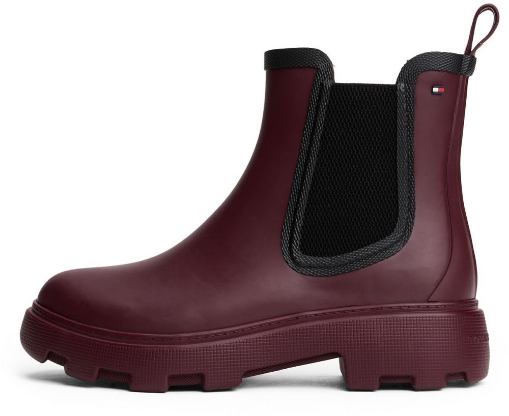 TOMMY HILFIGER Gumáky  gaštanová / čierna