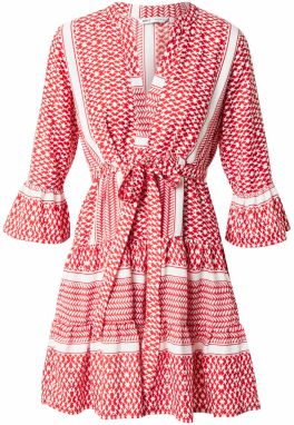 ONLY Košeľové šaty 'ATHENA'  červená / biela