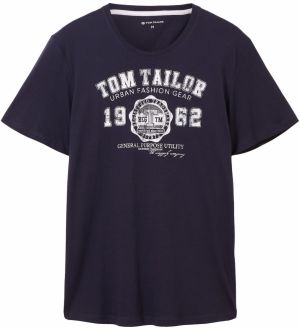 TOM TAILOR Tričko  tmavomodrá / biela