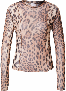 VILA Tričko 'Ninna'  hnedá / svetlohnedá / čierna