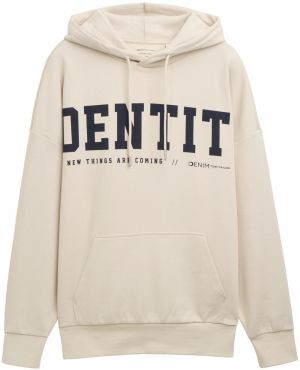 TOM TAILOR DENIM Mikina  béžová / čierna
