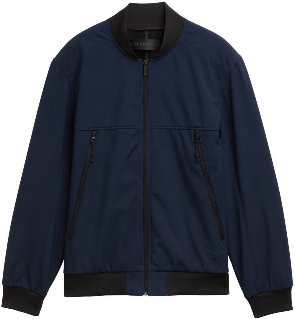 TOM TAILOR DENIM Prechodná bunda  tmavomodrá / čierna
