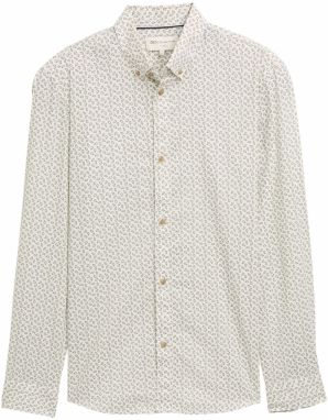 TOM TAILOR DENIM Košeľa  zelená / biela