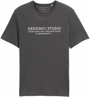 TOM TAILOR DENIM Tričko  svetložltá / antracitová