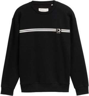 TOM TAILOR DENIM Mikina  čierna / biela