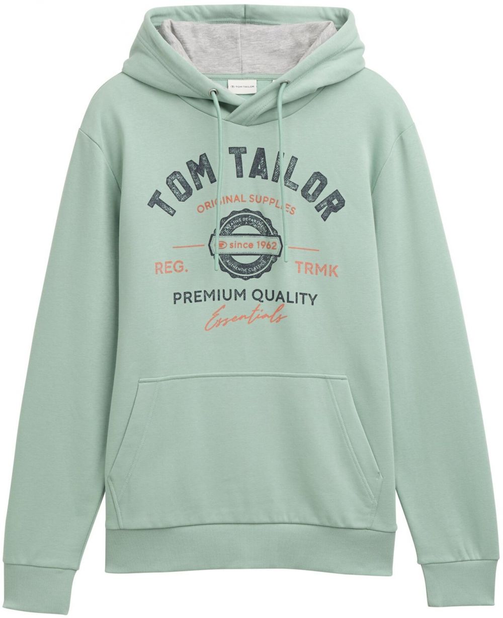 TOM TAILOR Mikina  námornícka modrá / mätová / tmavooranžová