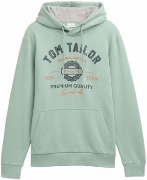 TOM TAILOR Mikina  námornícka modrá / mätová / tmavooranžová