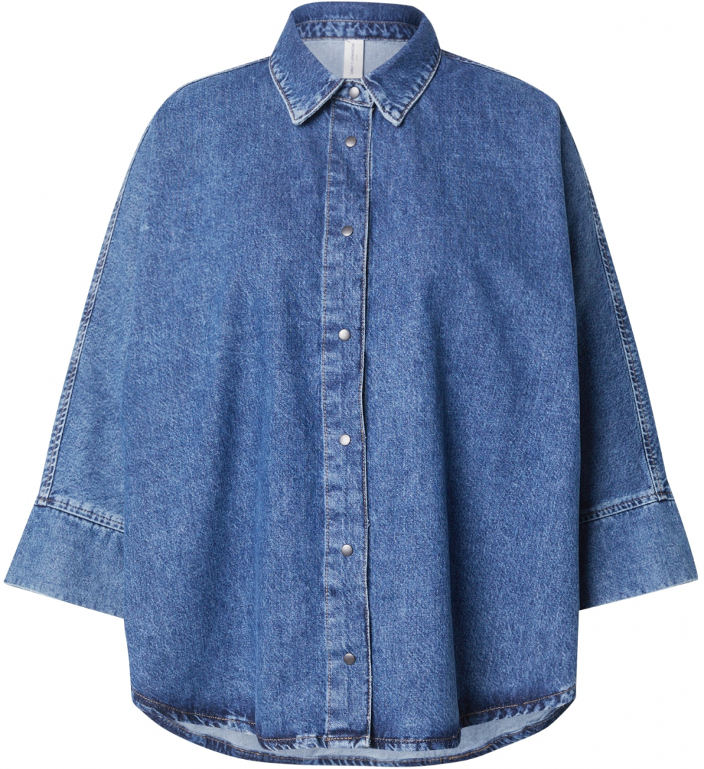 ONLY Carmakoma Blúzka 'CARGRACE'  modrá denim