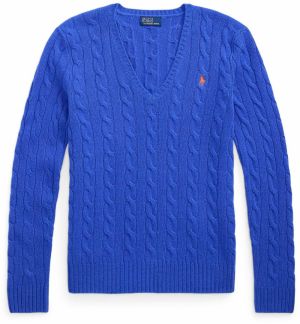 Polo Ralph Lauren Sveter  kráľovská modrá / oranžová