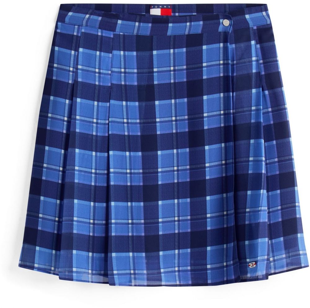 Tommy Jeans Sukňa  modrá / námornícka modrá / biela
