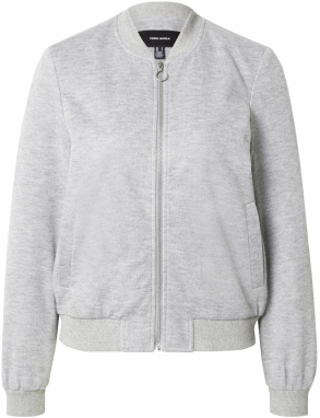 VERO MODA Prechodná bunda 'VMKIMIKO'  sivá melírovaná