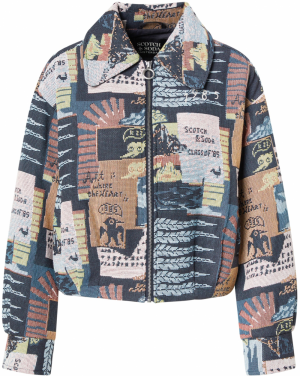 SCOTCH & SODA Prechodná bunda  námornícka modrá / žltá / oranžová / biela