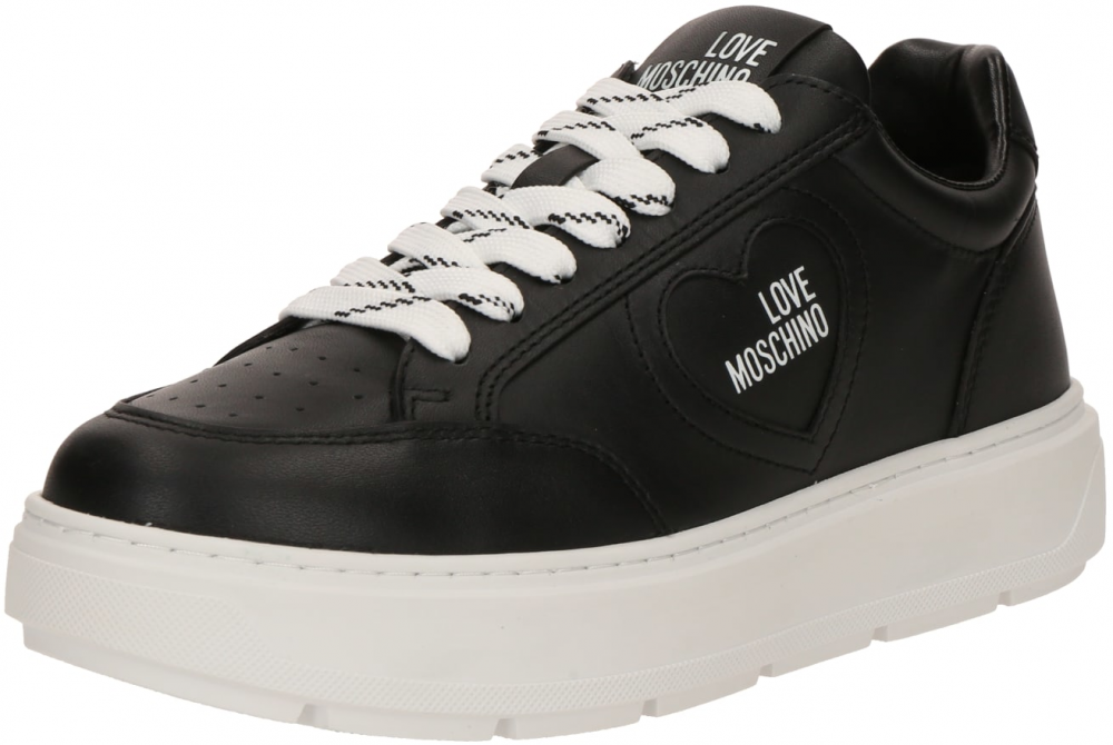 Love Moschino Nízke tenisky 'BOLD40'  čierna / biela