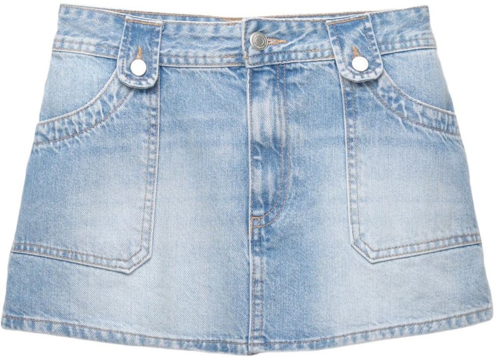 Pull&Bear Sukňa 'W3 MINI FALDA CARPENTER'  modrá denim