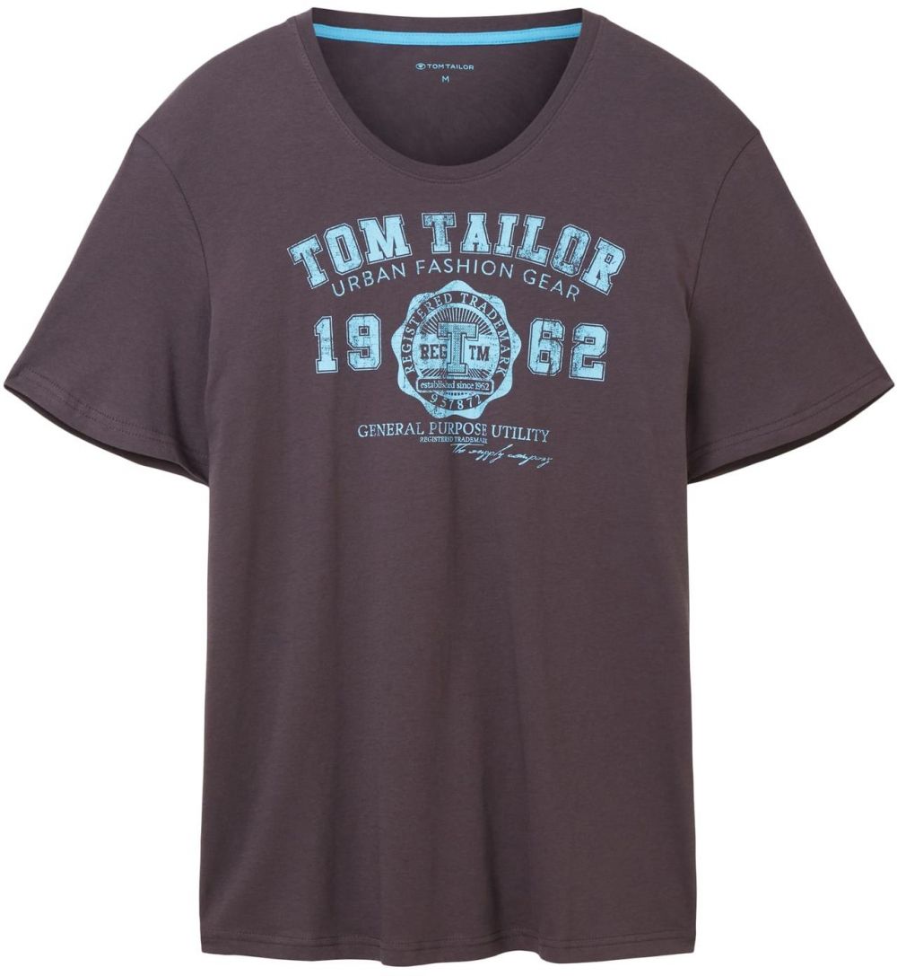 TOM TAILOR Tričko  nebesky modrá / grafitová