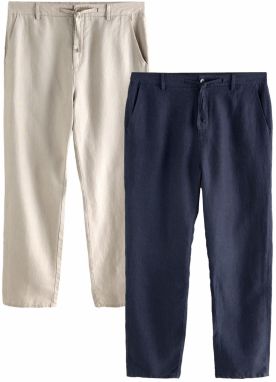 Next Chino nohavice  krémová / námornícka modrá