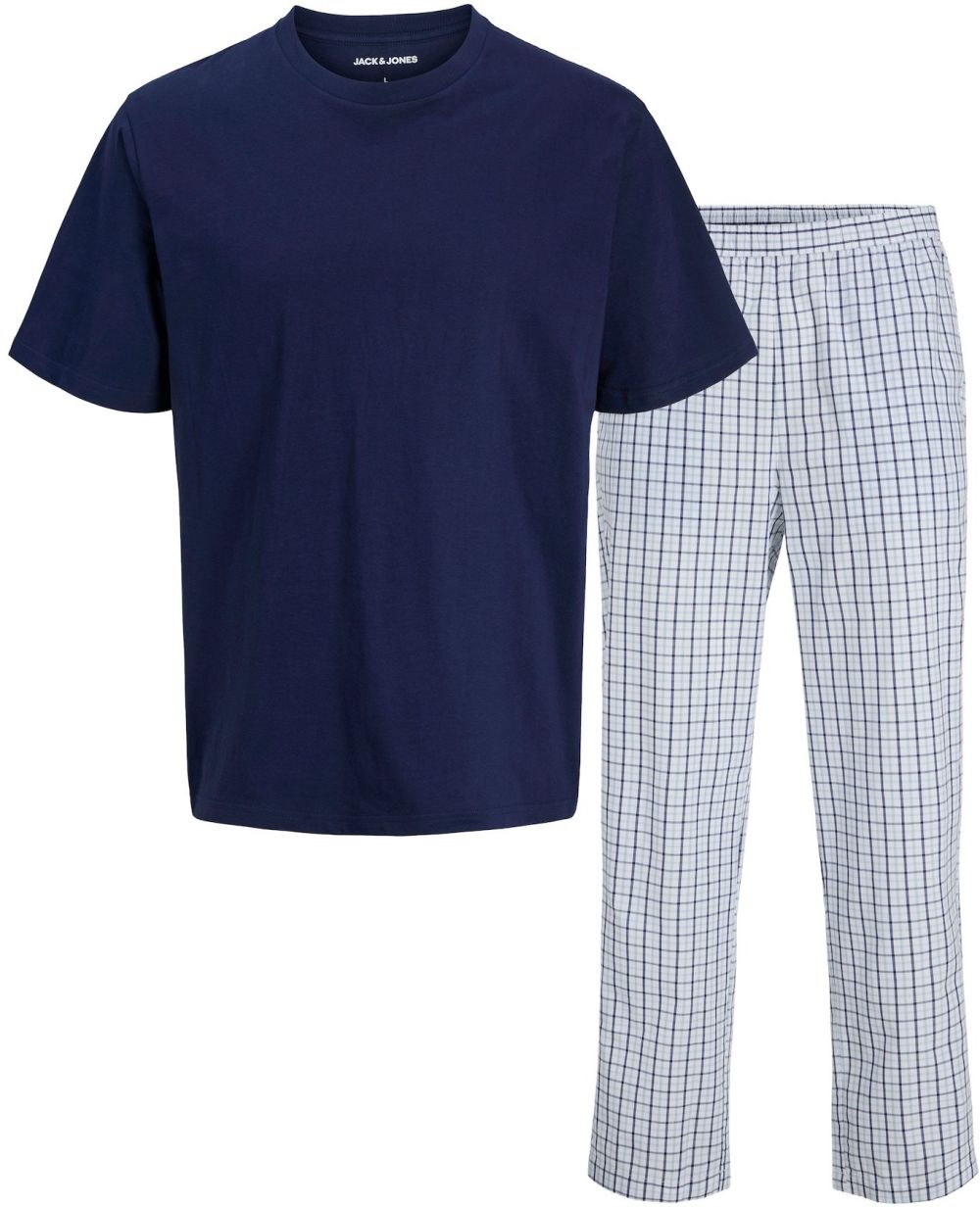 JACK & JONES Dlhé pyžamo 'JACFlorence'  svetlomodrá / tmavomodrá / biela