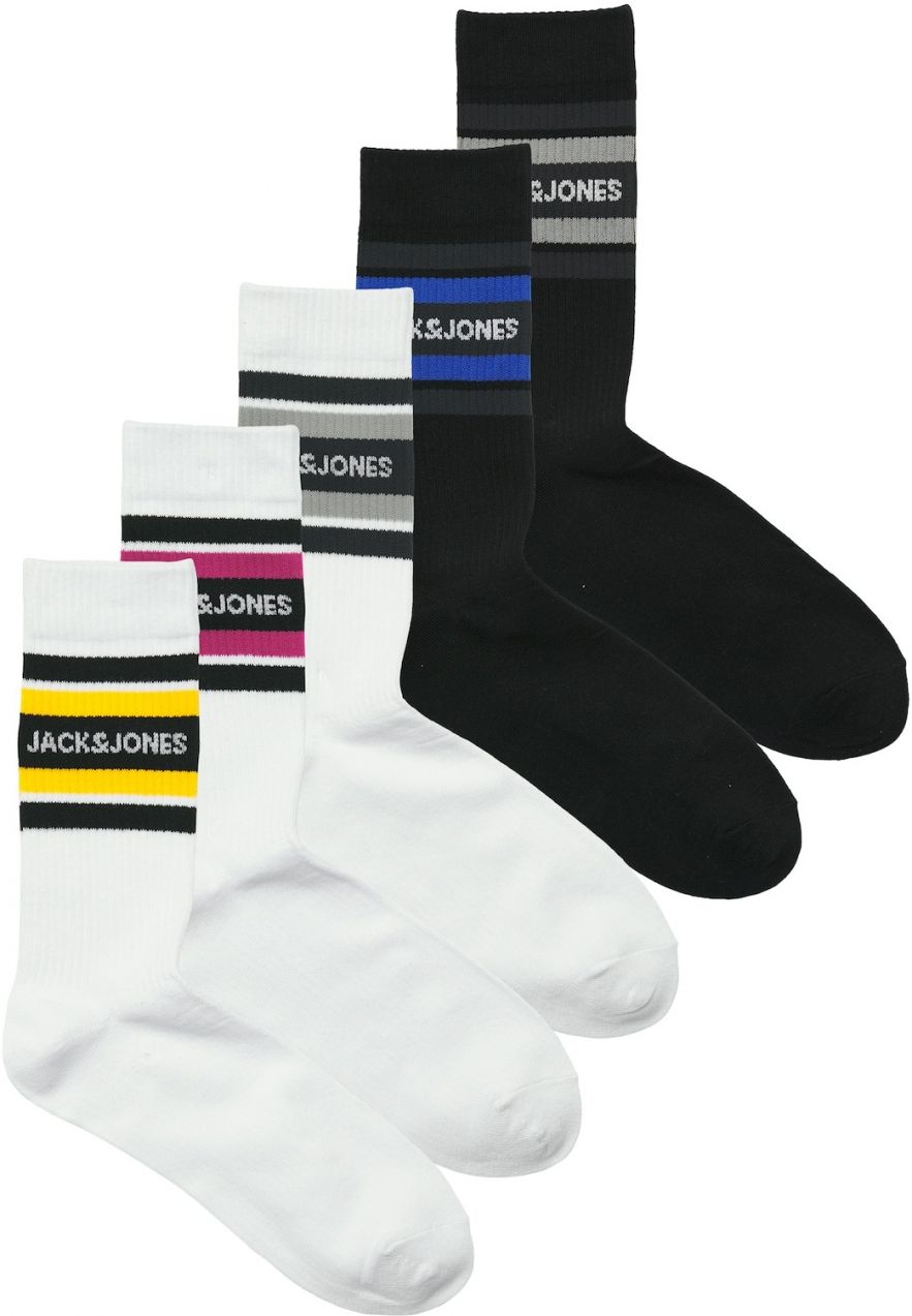JACK & JONES Ponožky 'JACLUCAS'  žltá / sivá / čierna / biela