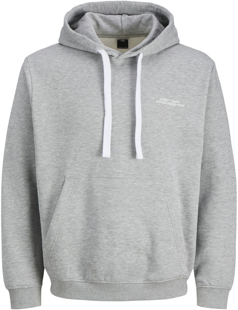 JACK & JONES Mikina  sivá melírovaná / biela