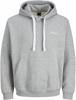 JACK & JONES Mikina  sivá melírovaná / biela