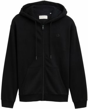 TOM TAILOR DENIM Tepláková bunda  čierna